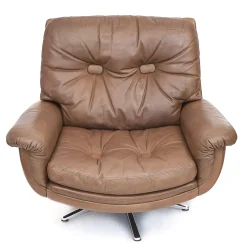 DS 31 Sofa & Drehsessel aus Leder von de Sede, 1960er, 3er Set