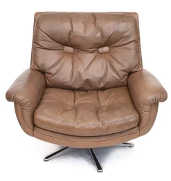 DS 31 Sofa & Drehsessel aus Leder von de Sede, 1960er, 3er Set