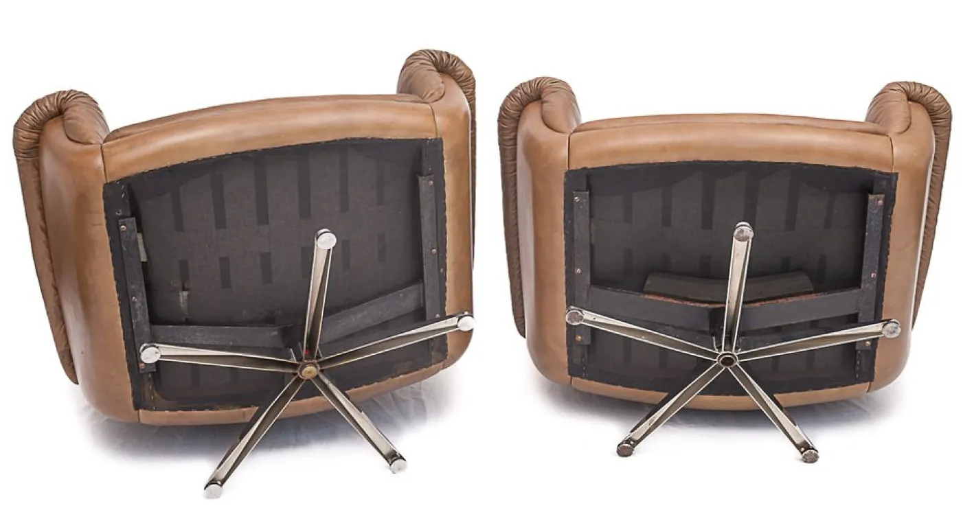 DS 31 Sofa & Drehsessel aus Leder von de Sede, 1960er, 3er Set