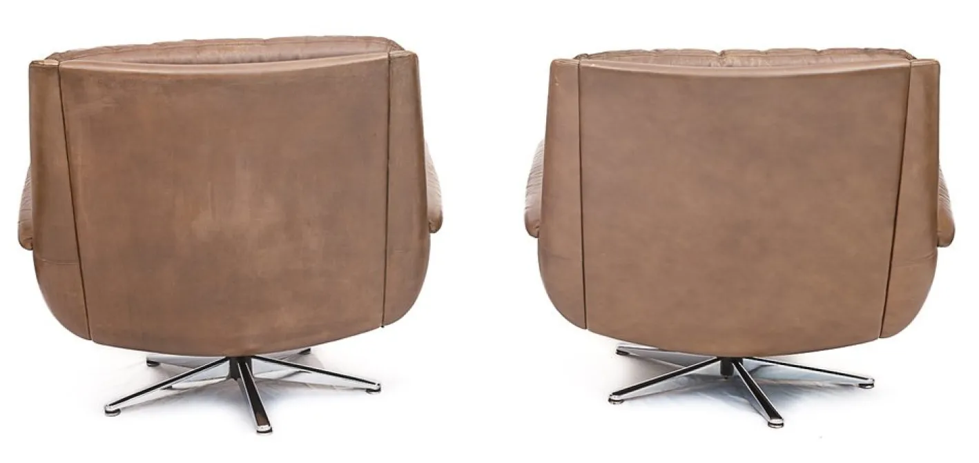 DS 31 Sofa & Drehsessel aus Leder von de Sede, 1960er, 3er Set