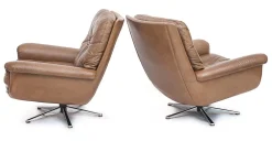 DS 31 Sofa & Drehsessel aus Leder von de Sede, 1960er, 3er Set