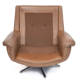 DS 31 Sofa & Drehsessel aus Leder von de Sede, 1960er, 3er Set