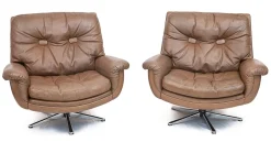 DS 31 Sofa & Drehsessel aus Leder von de Sede, 1960er, 3er Set