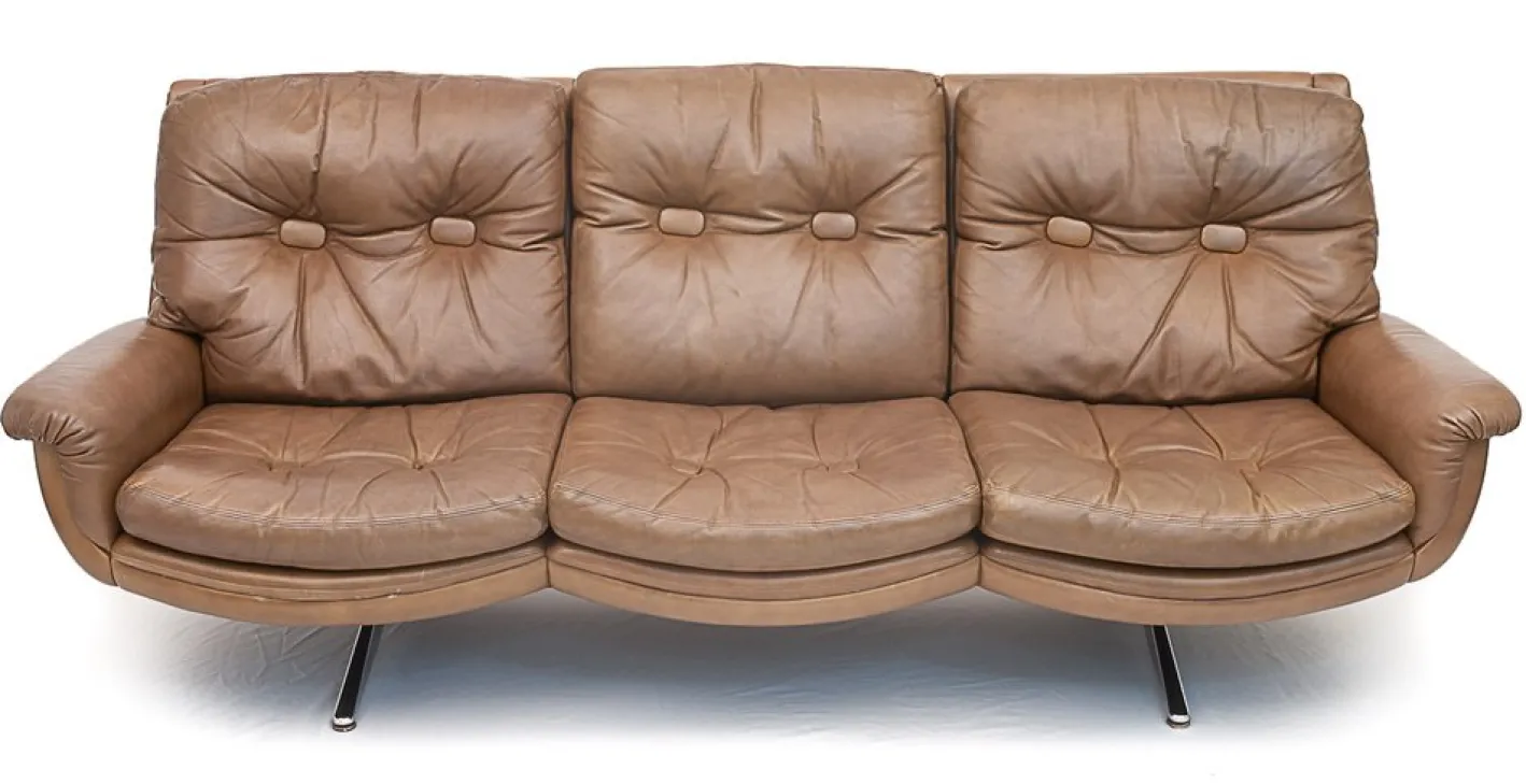 DS 31 Sofa & Drehsessel aus Leder von de Sede, 1960er, 3er Set