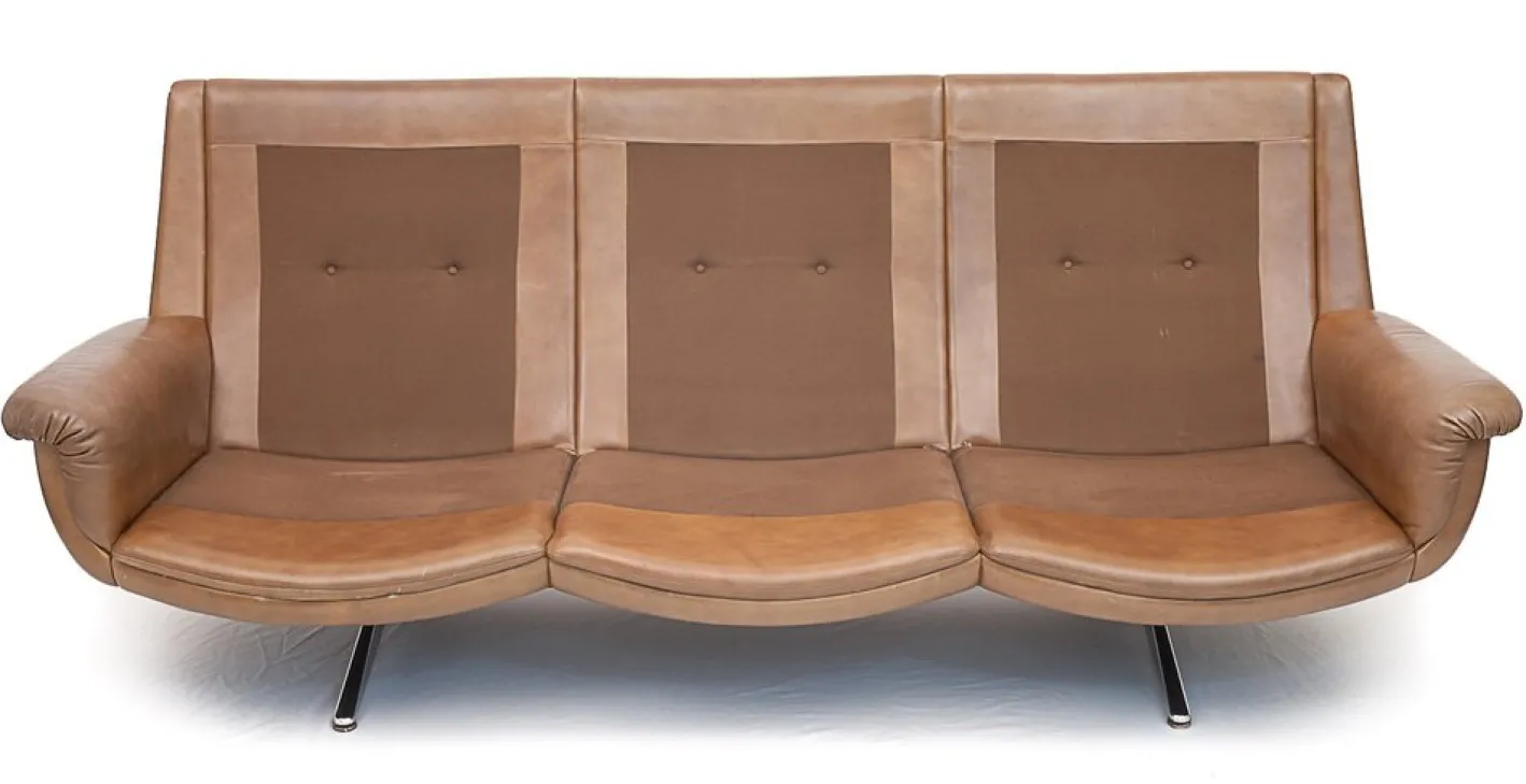 DS 31 Sofa & Drehsessel aus Leder von de Sede, 1960er, 3er Set