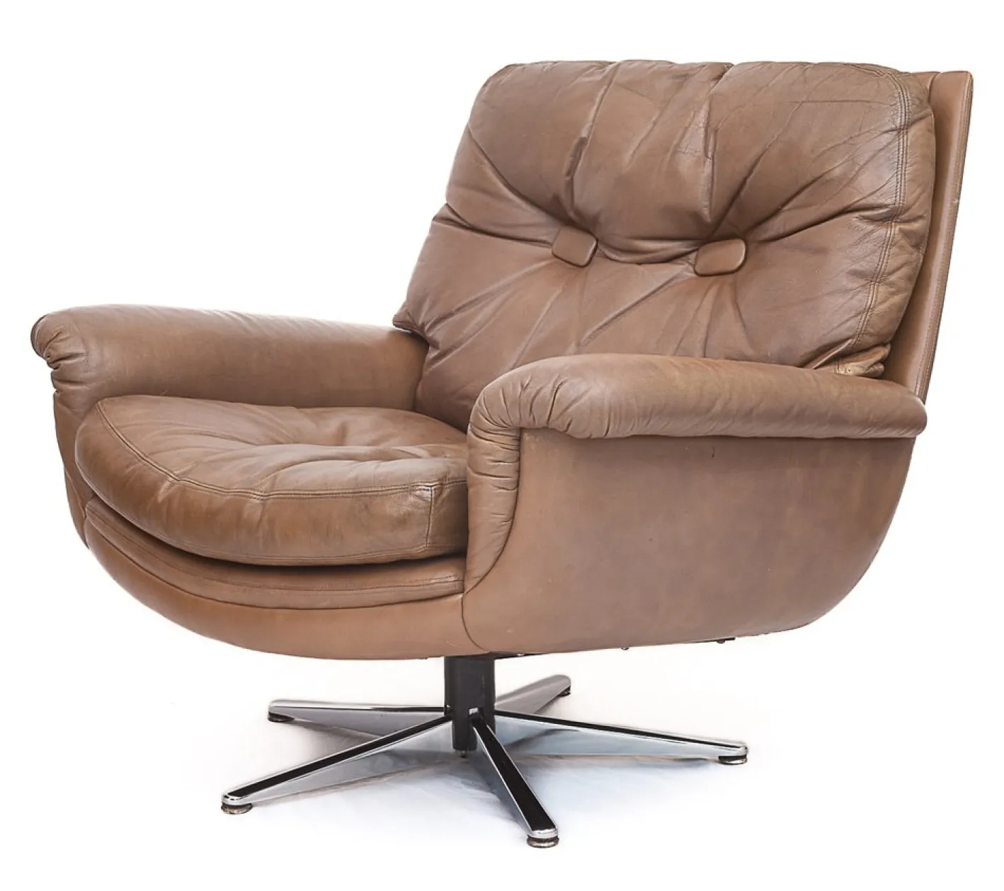 DS 31 Sofa & Drehsessel aus Leder von de Sede, 1960er, 3er Set