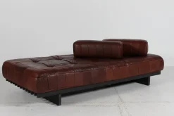 DS 80 Tagesbett aus Patchwork Anilinleder mit Holzrahmen von de Sede, 1969