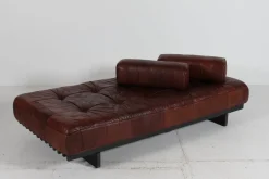 DS 80 Tagesbett aus Patchwork Anilinleder mit Holzrahmen von de Sede, 1969