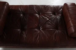 DS 80 Tagesbett aus Patchwork Anilinleder mit Holzrahmen von de Sede, 1969