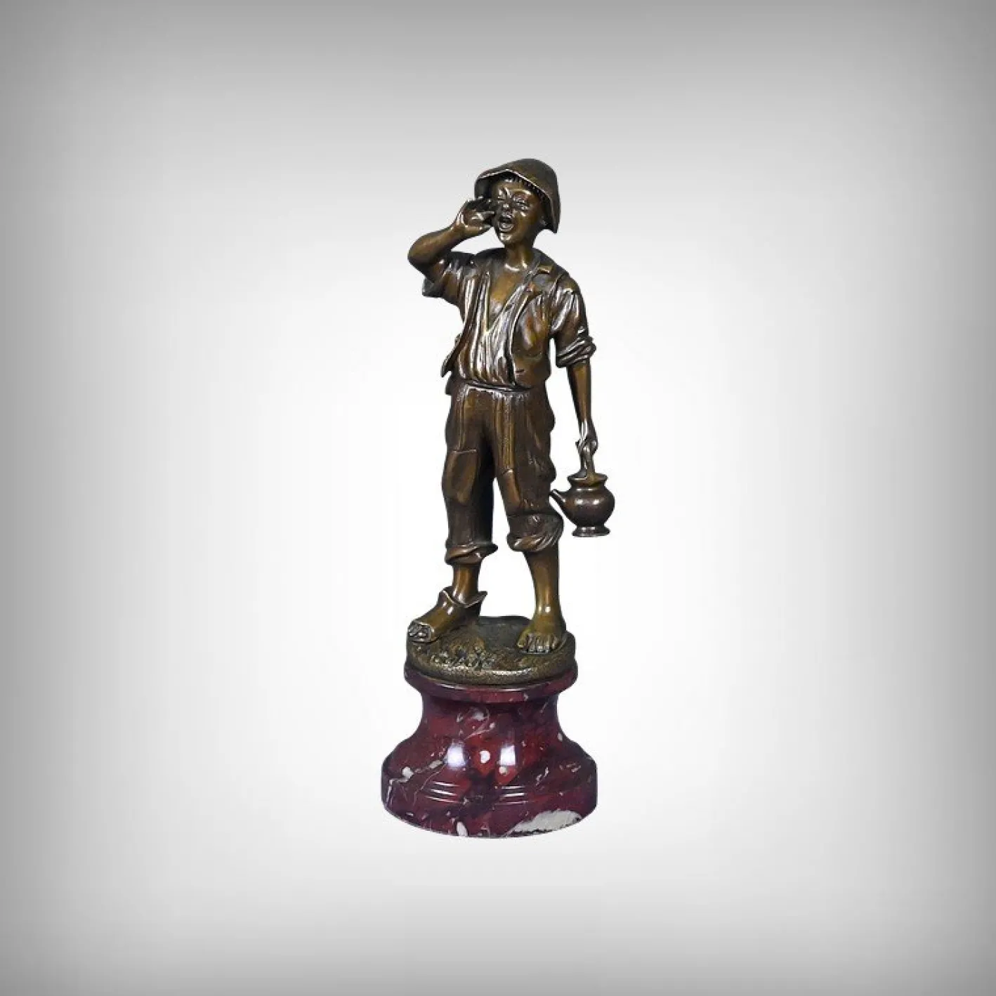Dubois, der kleine Wasserträger aus Bronze, spätes 19. Jh