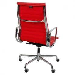 EA-119 Bürostuhl aus rotem Leder von Charles Eames für Vitra