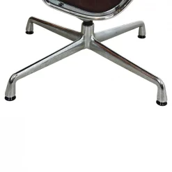 EA-122 Stuhl aus braunem Hopsak und Chrom von Charles Eames für Vitra, 1990er