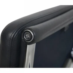 EA209 Stuhl aus Schwarzem Leder von Charles Eames, 2000er