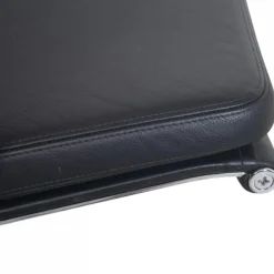 EA209 Stuhl aus Schwarzem Leder von Charles Eames, 2000er