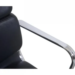 EA209 Stuhl aus Schwarzem Leder von Charles Eames, 2000er
