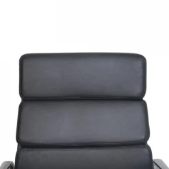 EA209 Stuhl aus Schwarzem Leder von Charles Eames, 2000er
