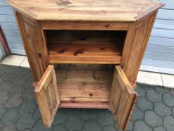 Eckkommode aus Holz, 1970er