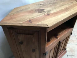 Eckkommode aus Holz, 1970er