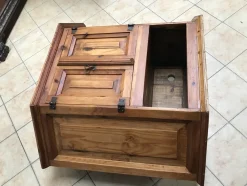 Eckkommode aus Holz, 1970er