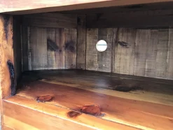 Eckkommode aus Holz, 1970er
