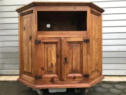 Eckkommode aus Holz, 1970er