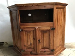 Eckkommode aus Holz, 1970er