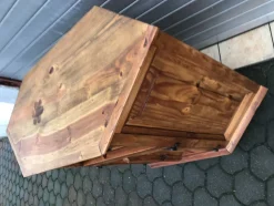 Eckkommode aus Holz, 1970er
