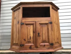 Eckkommode aus Holz, 1970er