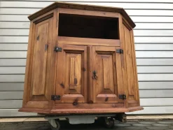 Eckkommode aus Holz, 1970er