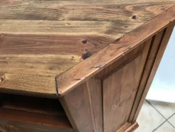 Eckkommode aus Holz, 1970er