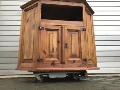 Eckkommode aus Holz, 1970er