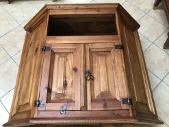 Eckkommode aus Holz, 1970er