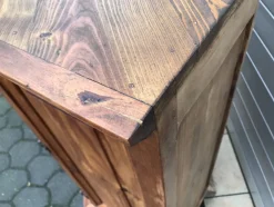 Eckkommode aus Holz, 1970er