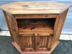 Eckkommode aus Holz, 1970er