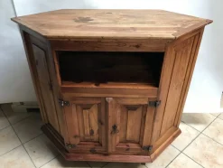 Eckkommode aus Holz, 1970er