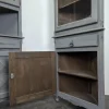 Eckschränke mit Zierleiste, 2er Set