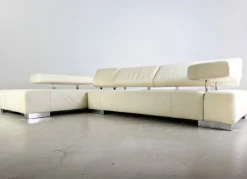 Ecksofa aus Leder von Brühl
