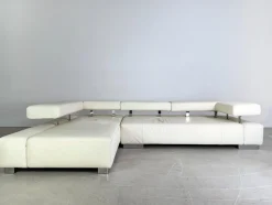 Ecksofa aus Leder von Brühl