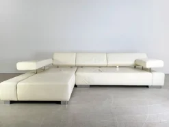 Ecksofa aus Leder von Brühl