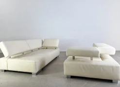 Ecksofa aus Leder von Brühl