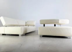 Ecksofa aus Leder von Brühl