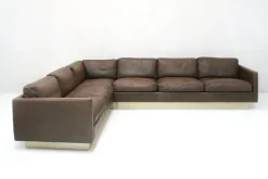Ecksofa aus Leder von Georg Thams für Vejen Polstermöbelfabrik, Denmark, 1970er