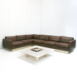 Ecksofa aus Leder von Georg Thams für Vejen Polstermöbelfabrik, Denmark, 1970er