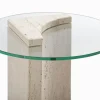 Edge Beistelltisch mit Travertino Marmor Made in Portugal von Ferriano Sbolgi für Collector Studio