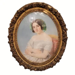 Edmond Jewrin, Portrait eines jungen Adligen, 1843, Pastell auf Papier