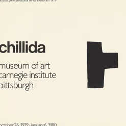 Eduardo Chillida, Pittsburgh Museum Poster, Original Lithographie, 1979