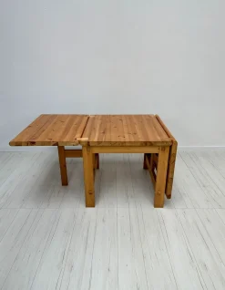 Edvin Helseth zugeschriebener Vintage Fureka Kiefernholz Esstisch für Stange Bruk, 1960er