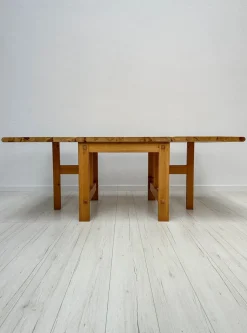 Edvin Helseth zugeschriebener Vintage Fureka Kiefernholz Esstisch für Stange Bruk, 1960er