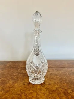 Edwardianische Karaffe aus geschliffenem Glas, 1900er