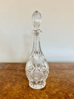 Edwardianische Karaffe aus geschliffenem Glas, 1900er